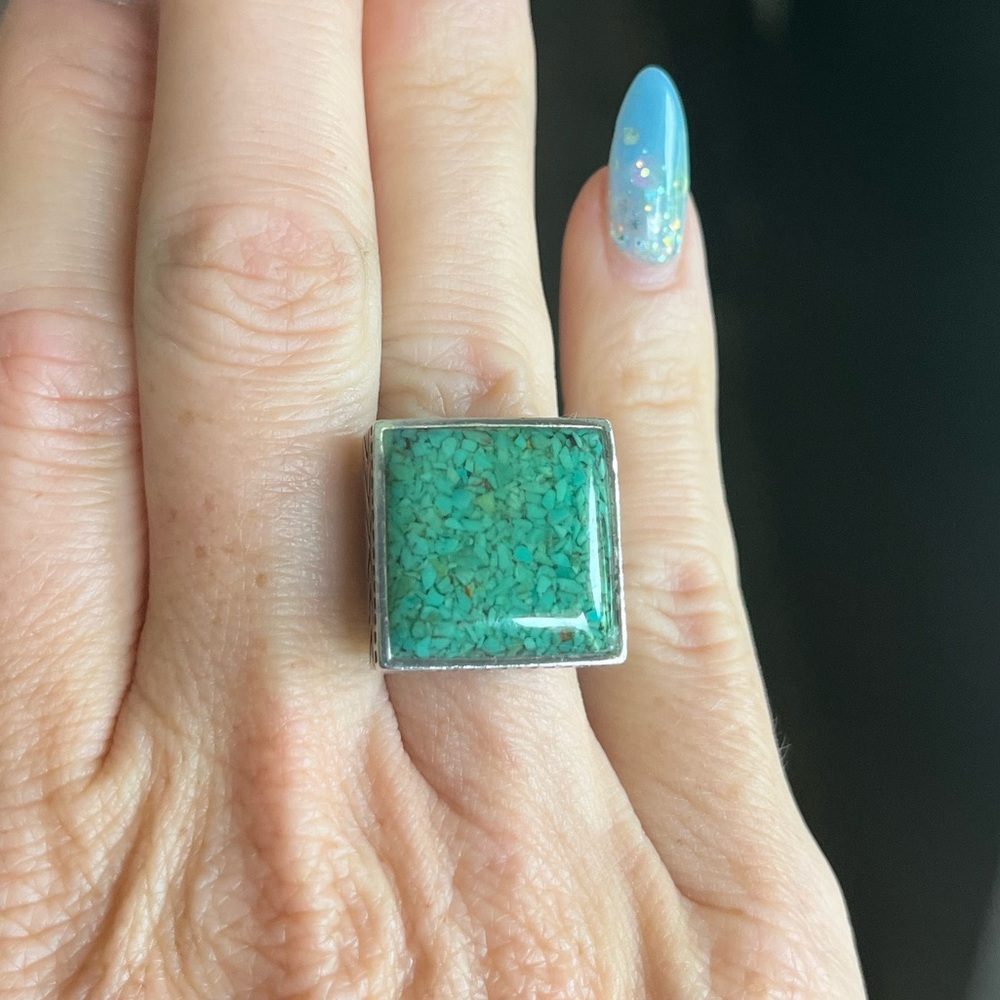 Silpada compressed turquoise ring